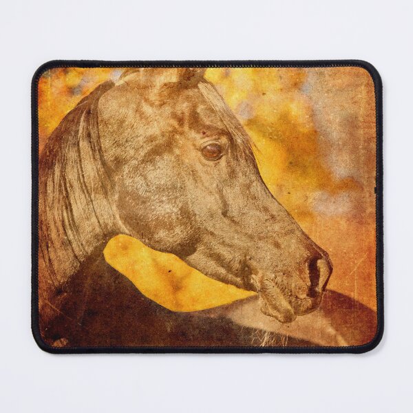 Item preview, Arabian horse portrait blended on old paper designed and sold by NickoPrints.