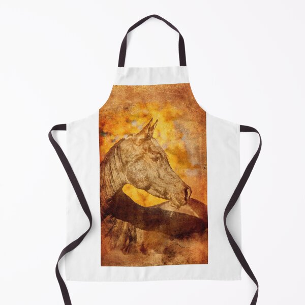 Item preview, Arabian horse portrait blended on old paper designed and sold by NickoPrints.