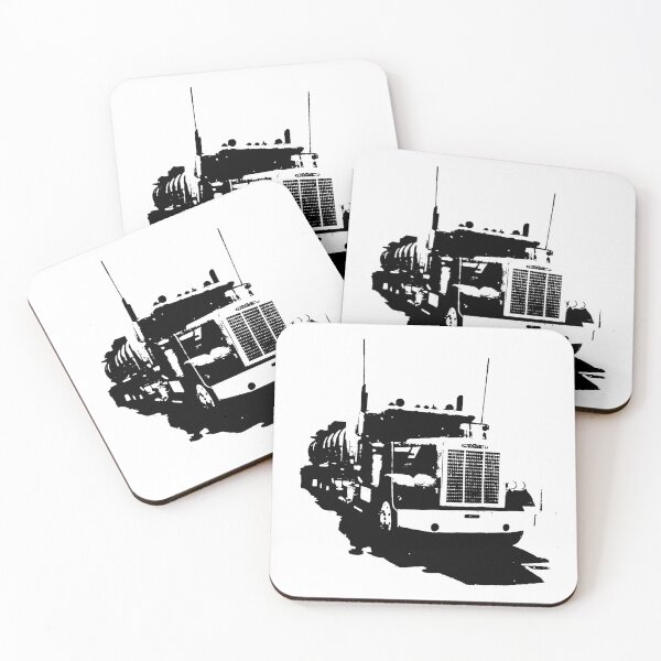 Item preview, Freightliner classic 1980s big rig truck monoblock black designed and sold by soitwouldseem.