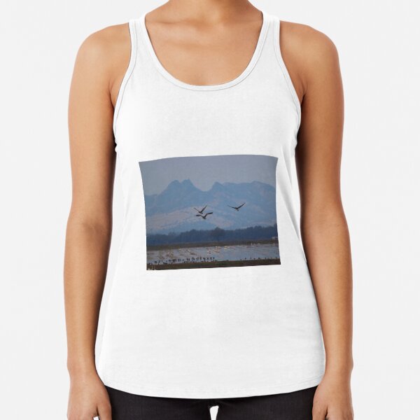Ducks At Dusk Racerback Tank Top