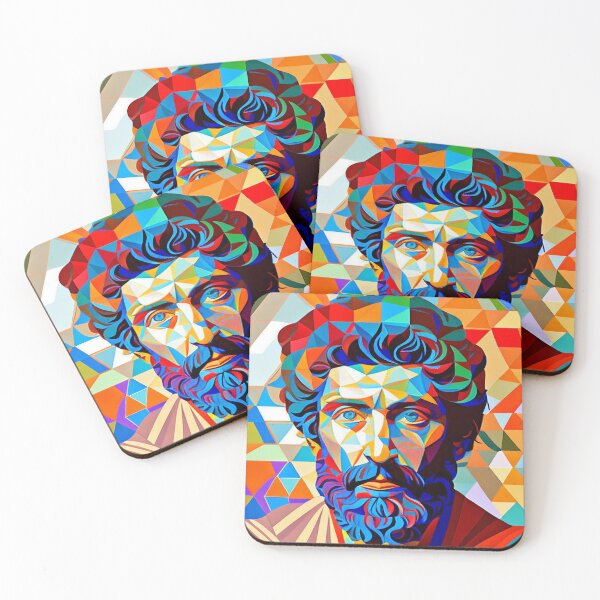 Artikelvorschau, Bunter Marcus Aurelius-Mosaik-Kunstdruck entworfen und verkauft von pathsofmeaning.