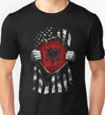 Albanian American Flag. Albania National Flag Unisex T-Shirt