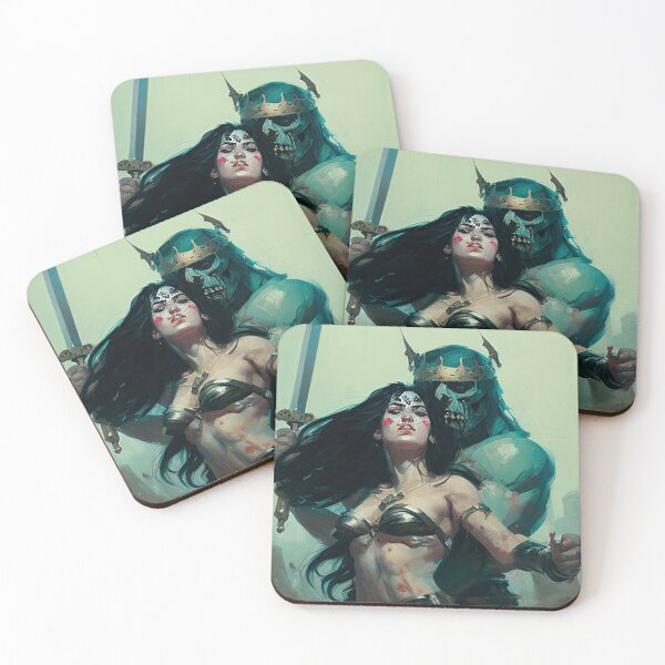 Item preview, Undead Warrior and Warrior Princess Digital Art Print designed and sold by pathsofmeaning.