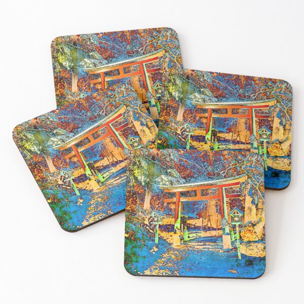 Item preview, Torii gate on a winter evening designed and sold by CatCoconut-Art.