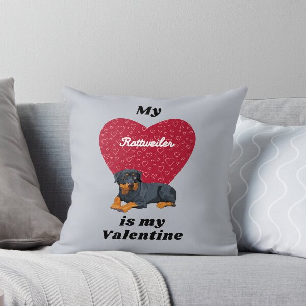 Item preview, My Rottweiler Is My Valentine - Rottie with Heart designed and sold by SeasonalDogs.