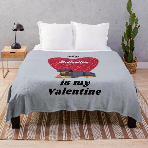 Item preview, My Rottweiler Is My Valentine - Rottie with Heart designed and sold by SeasonalDogs.