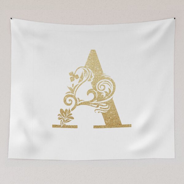 Item preview, A glitter gold initial designed and sold by yoshe.