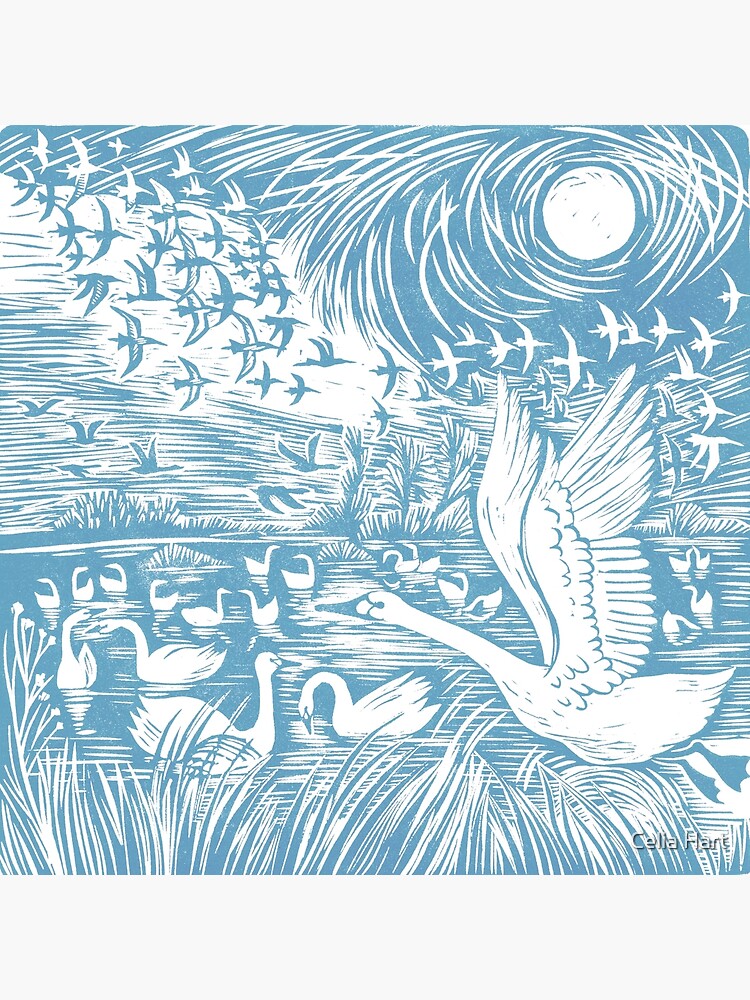 Thumbnail 4 of 4, Pillow, Winter Visitors designed and sold by celiahartartist.