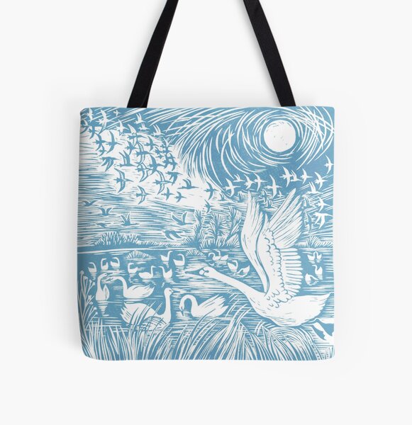 Winter Visitors All Over Print Tote Bag