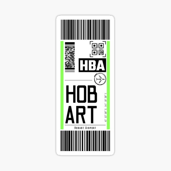 Item preview, HOBART HBA Tasmania classic luggage tag travel sticker designed and sold by LeddsoDello.