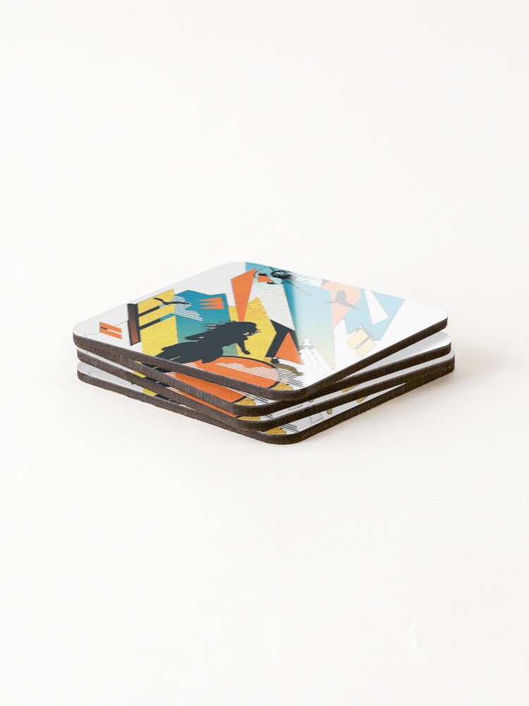 Thumbnail 4 of 5, Coasters (Set of 4), Runner designed and sold by Rudraa27.