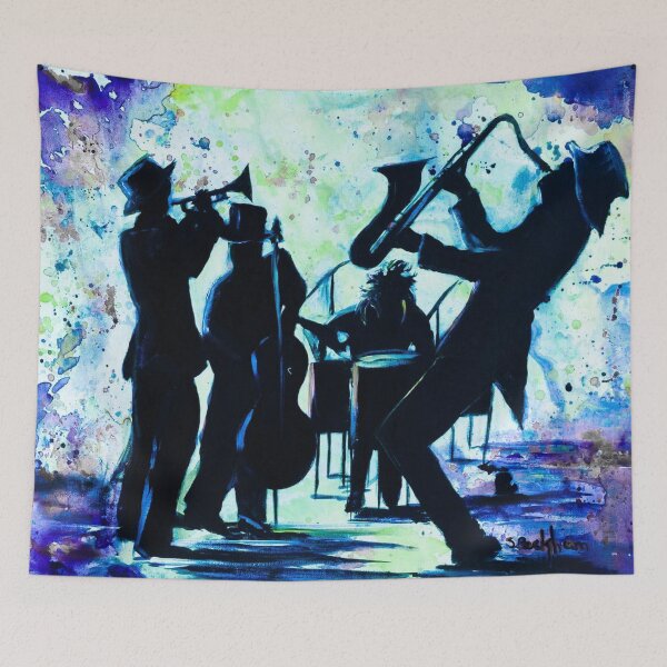 Item preview, Jazz On in Blue designed and sold by Sally peckham.