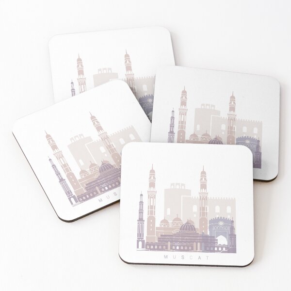 Item preview, MUSCAT  SKYLINE POSTER PASTEL designed and sold by paulrommer.