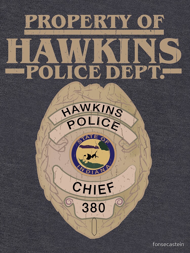 hawkins police department t shirt