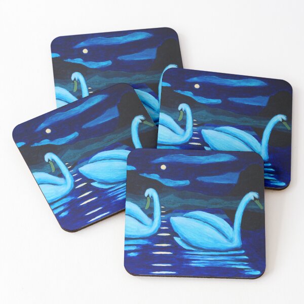 Item preview, 2 Swans, night, Lochinver designed and sold by David Hutchison.