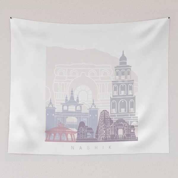 Item preview, NASHIK SKYLINE POSTER PASTEL designed and sold by paulrommer.