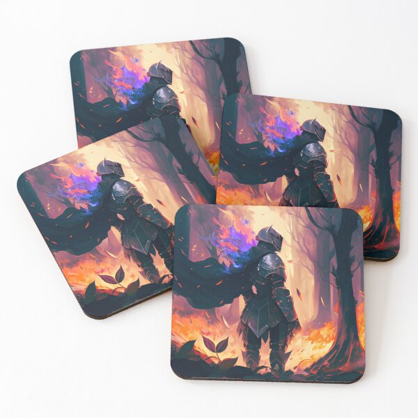 Item preview, Knight with Burning Cape Digital Illustration Art Print designed and sold by pathsofmeaning.