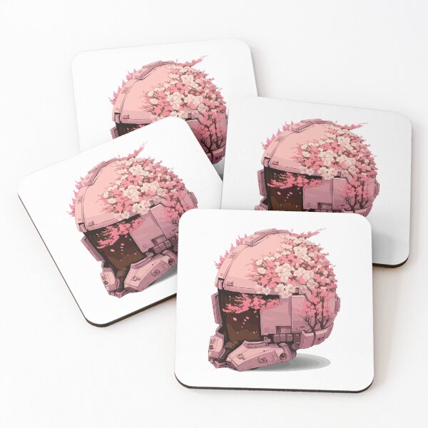 Item preview, Pink robot helmet aesthetic with flowers  designed and sold by Daimonxart.