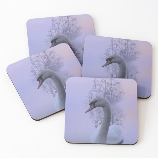 Item preview, Swan - foggy sunrise at Fleet pond designed and sold by martin bullimore.