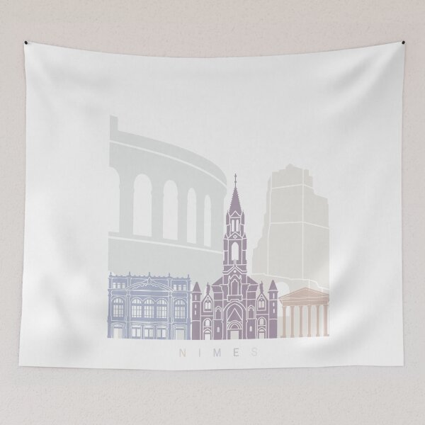 Item preview, NIMES SKYLINE POSTER PASTEL designed and sold by paulrommer.
