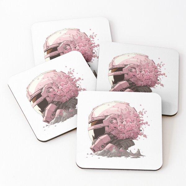 Item preview, Pink robot helmet aesthetic with flowers 2 designed and sold by Daimonxart.