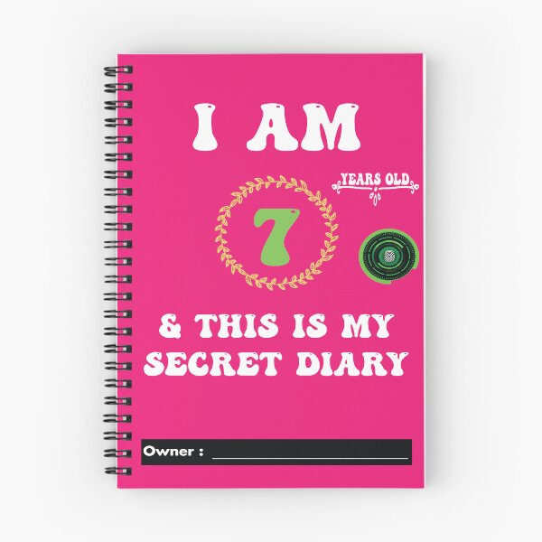 Item preview, I AM 7 YEARS OLD AND THIS IS MY SECRET DIARY designed and sold by Mannoucha ⭐⭐⭐⭐⭐ ( 1,978 reviews ).