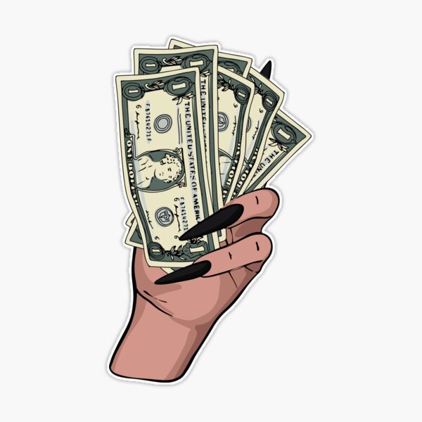 Female Money Hands' Sticker | Spreadshirt