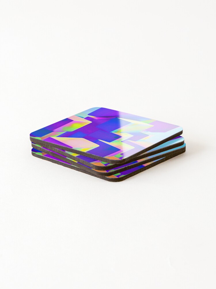 Thumbnail 4 of 5, Coasters (Set of 4), Abstracty. Abstract cubes designed and sold by Neo-Expression.