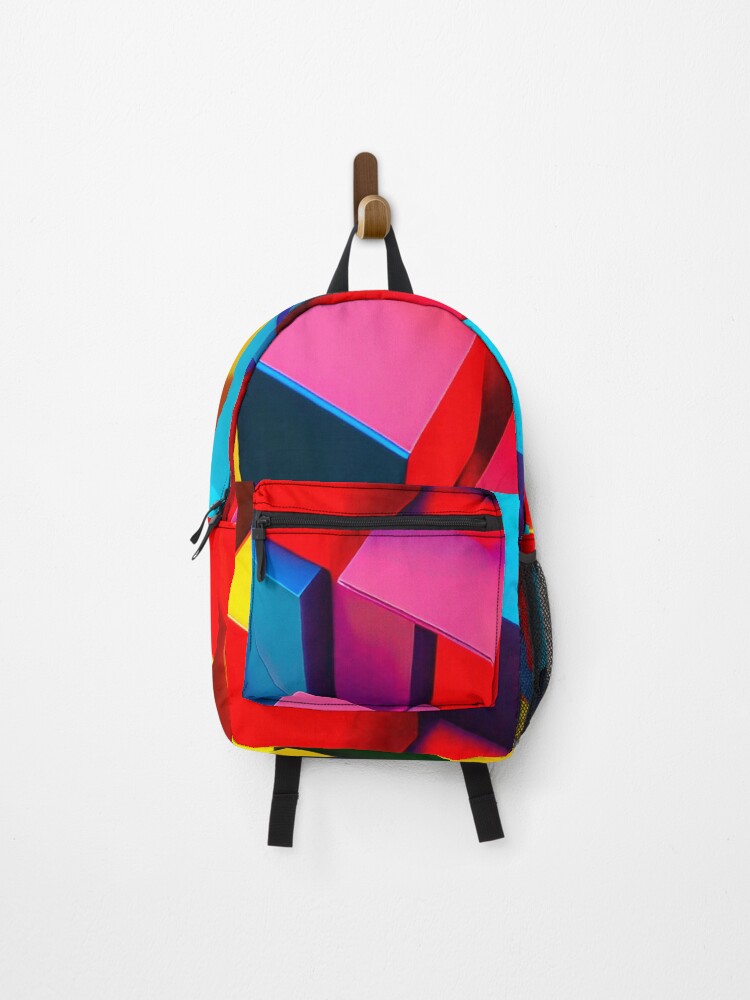 Thumbnail 1 of 3, Backpack, Abstracty. Abstract cubes designed and sold by Neo-Expression.