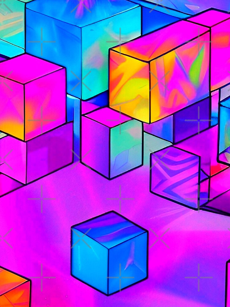 Thumbnail 4 of 4, iPhone Case, Abstracty. Abstract cubes designed and sold by Neo-Expression.