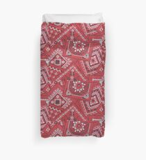 Roter Bandana-Druck Bettbezug
