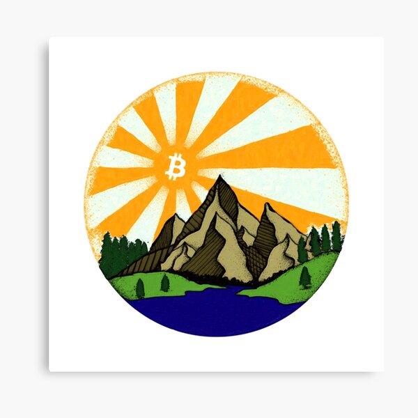 Bitcoin Rise Oil Paint Canvas Print