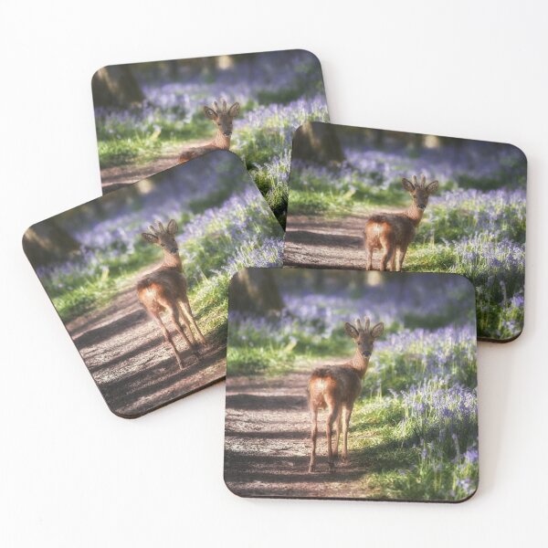 Item preview, Deer in a bluebell wood designed and sold by martin bullimore.