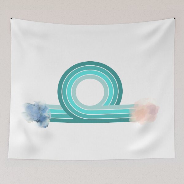 Item preview, Blue stripe with clouds, Vibe, Vintage, Shades of blue  designed and sold by hedru.