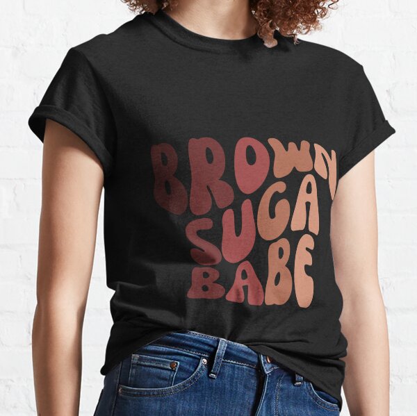 Camiseta de bebé con piel de melanina negra afroamericana con azúcar  morena, Negro 