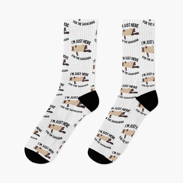 Item preview, I'm Just Here For The Savasana- Lazy Yoga Cat designed and sold by Merigold.