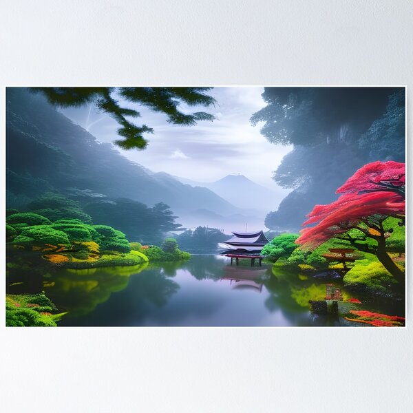 Artikelvorschau, Japanese Nature: The Charm of Cherry Trees and Bonsai Plants entworfen und verkauft von brandway.
