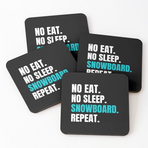 Item preview, Eat Sleep Snowboard Repeat White Text designed and sold by AmberSiraj.