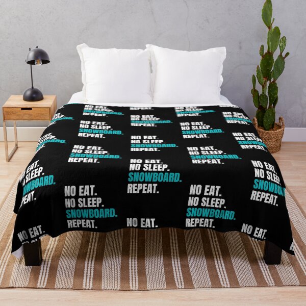 Item preview, Eat Sleep Snowboard Repeat White Text designed and sold by AmberSiraj.