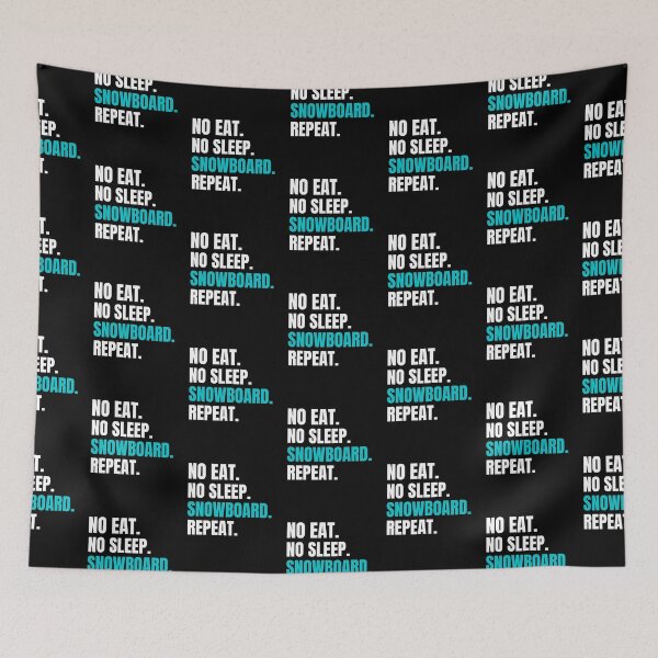 Item preview, Eat Sleep Snowboard Repeat White Text designed and sold by AmberSiraj.