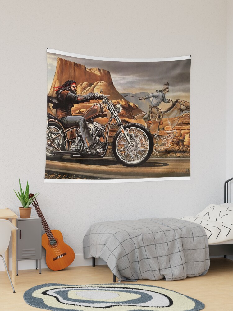 Motorcycle Art - Ghost Rider by David Mann - Easy Rider | Tapestry