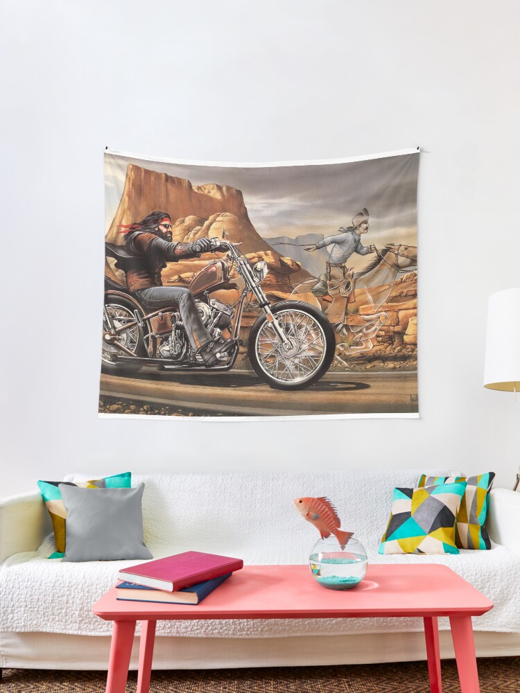 Motorcycle Art - Ghost Rider by David Mann - Easy Rider | Tapestry