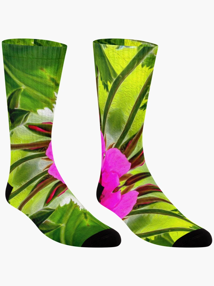 Thumbnail 3 of 5, Socks, Peruvian Lily Pattern designed and sold by Patternflower.