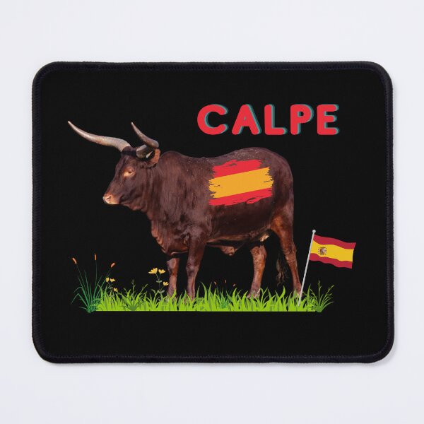 Item preview, Calpe Holidays Costa Blanca Spain With Bull & Spanish Flag designed and sold by MarieSusan.