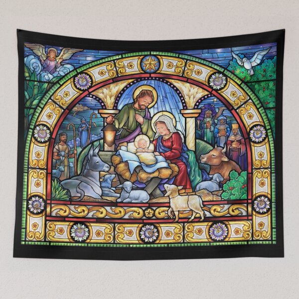 Item preview, Stained Glass Nativity designed and sold by Halcyon-Studio.