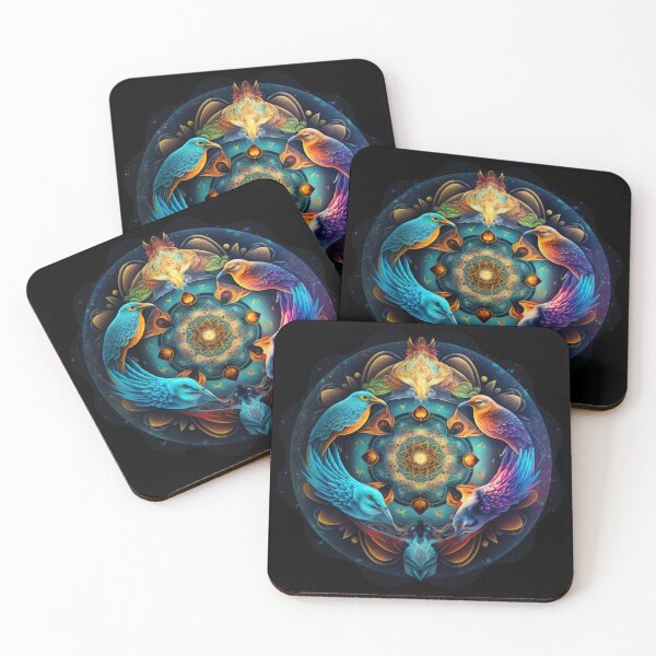 Item preview, Pattern of birds animal insects fish flower solar system mysterious universe designed and sold by GorinART.