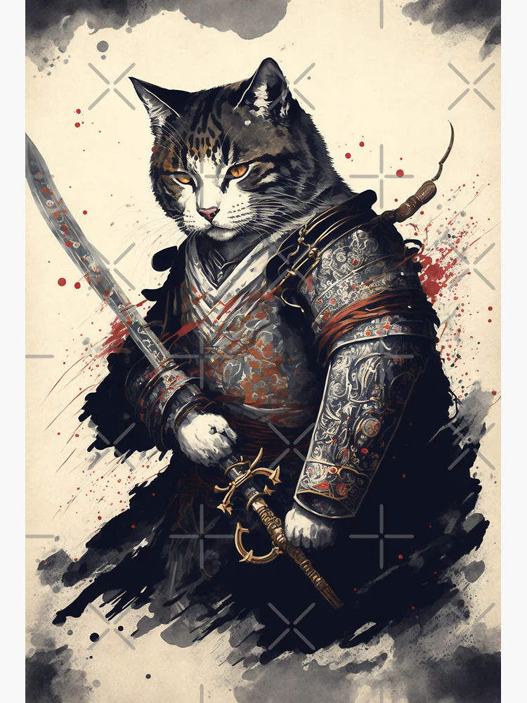 Samurai cat | Art Board Print