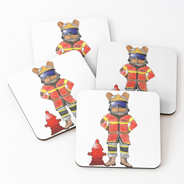 Item preview, firefighter dog designed and sold by Themys24.