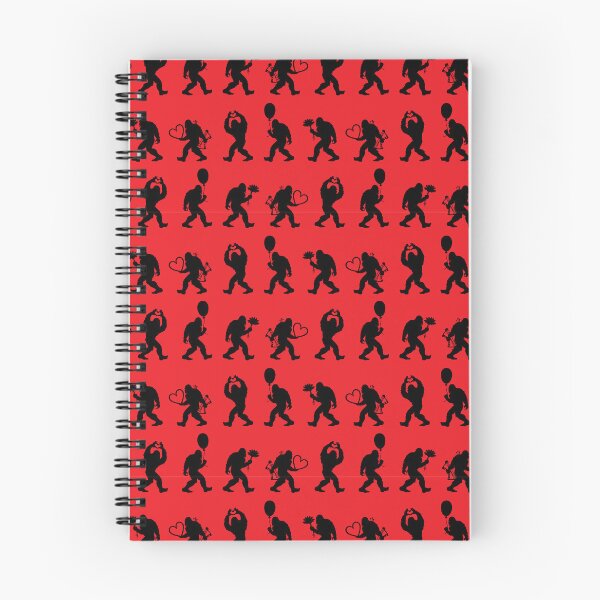 Item preview, Love Core Bigfoot in Black on Red | Valentine Sasquatch  designed and sold by Zab Butler Design.