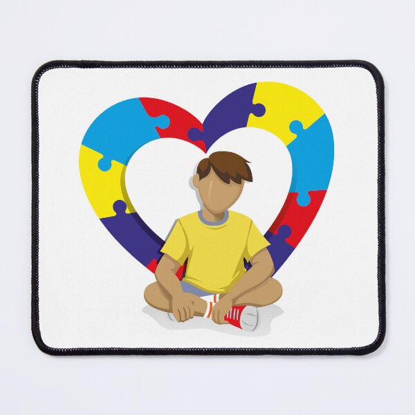 Item preview, Autism Spectrum Disorder child with support symbol. Ideal for awareness and education campaigns designed and sold by LucianoCosmo.